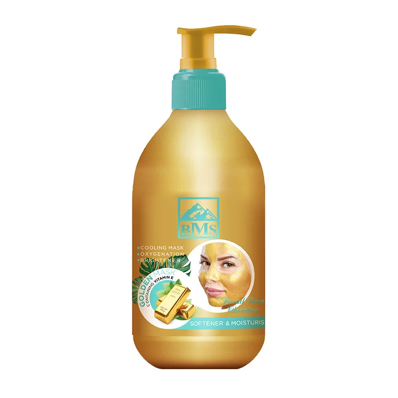 ماسک لایهبردار عمیق پوست صورت بی ام اس مدل GOLDEN مناسب انواع پوست حجم 300 میلی لیتر