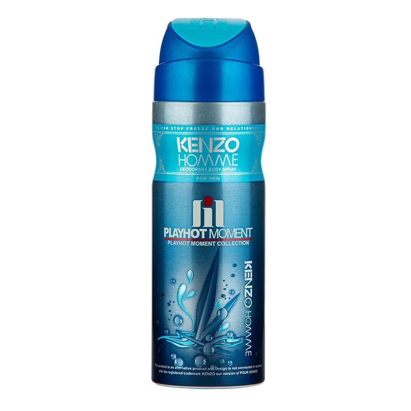 اسپری خوشبو کننده بدن پلی هات مومنت مدل KENZO HOMME مناسب آقایان حجم 200 میلی لیتر