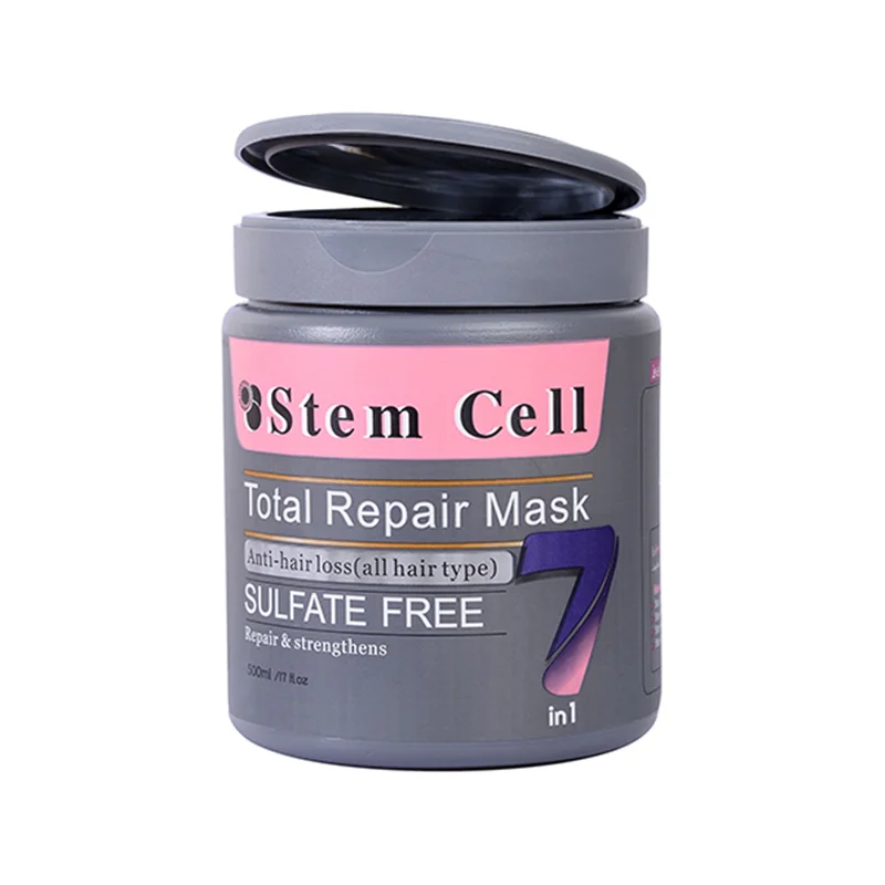 ماسک مو تقویت کننده فاقد سولفات استم سل مدل 7in1 مخصوص موهای دارای وز حجم 500ml